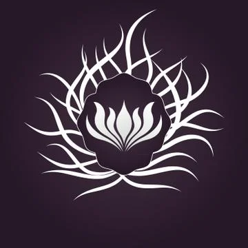 Lotus flower logo vector Stock Illustration