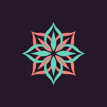 Lotus flower logo vector Stock Illustration