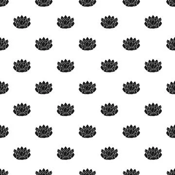 Lotus flower pattern seamless background design Stock Illustration