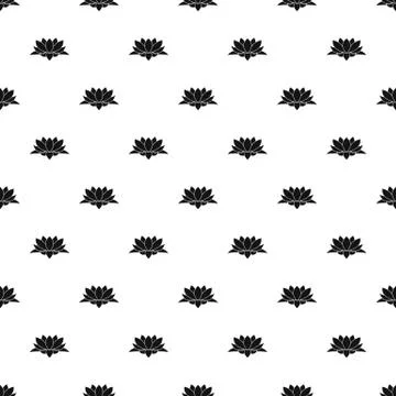 Lotus flower pattern, simple style Stock Illustration