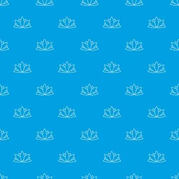 Lotus flower pattern vector seamless blue Illustrazione stock