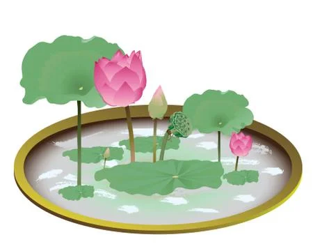 Lotus flower vector design Stock Illustration