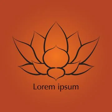 Lotus flower vector.. Stock Illustration