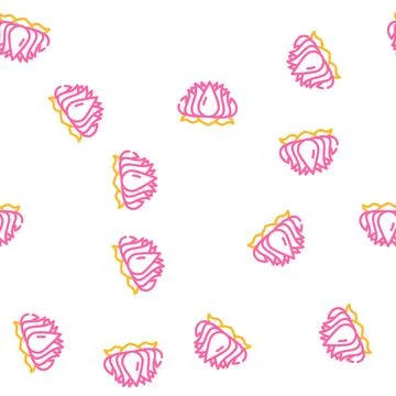 Lotus flower vector seamless pattern Stock Illustration