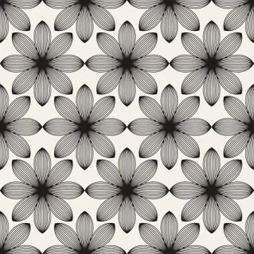 Lotus flowers seamless patterns Illustrazione stock