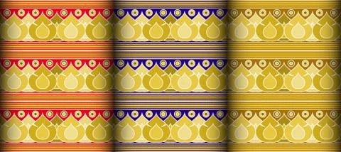 Lotus gold pattern Illustrazione stock