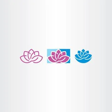 Lotus icon design elements Stock-Illustration