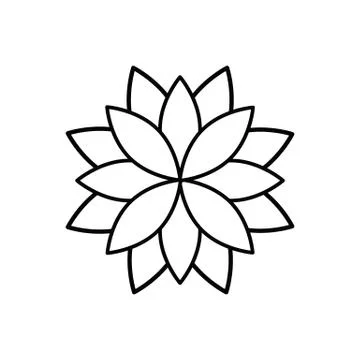 Lotus icon, spa icon vector Stock Illustration