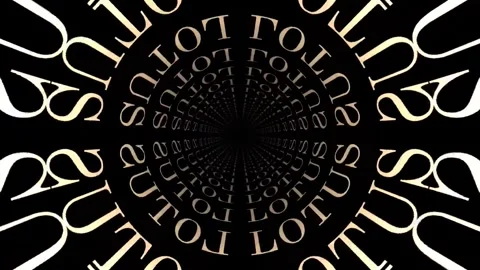 LOTUS Keyword Animation, 3D Pattern, Background Loop. Meditation &amp; yoga concept. Stock Footage 252080664