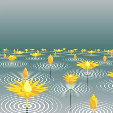Lotus lake Stock-Illustration