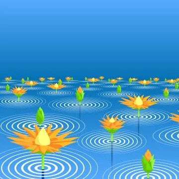 Lotus lake Stock-Illustration