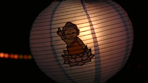 Lotus lantern at night in swing 库存影片 162558706