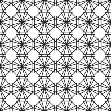 Lotus Leaf Geometric Pattern Seamless Stock Illustration