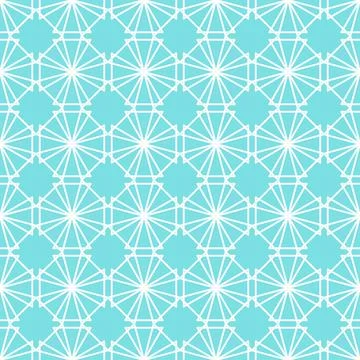 Lotus Leaf Light Green Geometric Pattern Seamless Stock Illustration