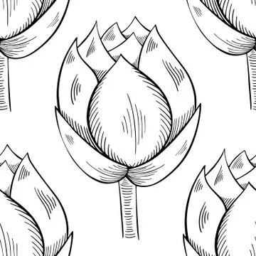 Lotus lily water pattern Stock Illustration