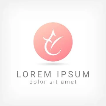 Lotus line logo design template Stock Illustration