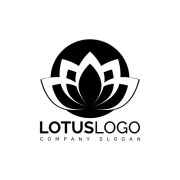 Lotus logo vector art design. Flower icon Stock Illustration