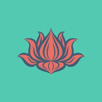 Lotus logo vector Stock Illustration