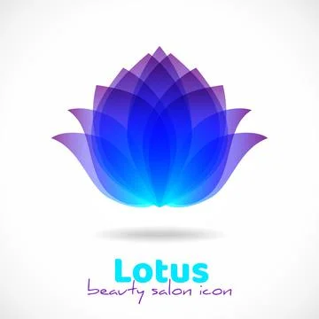 Lotus logotype design template. Vector flower symbol for beauty salon, spa or Stock Illustration