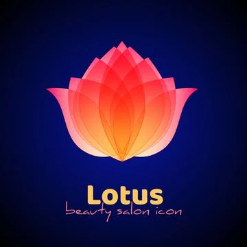 Lotus logotype design template. Vector flower symbol for beauty salon, spa or Stock Illustration