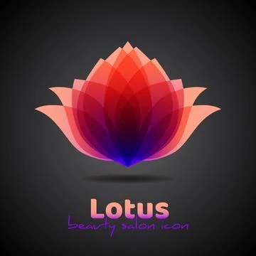 Lotus logotype design template.Vector flower symbol for beauty salon, spa or Stock Illustration