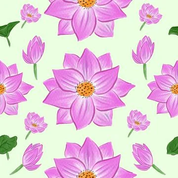 Lotus Pattern Background Vector Stock Illustration