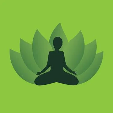 Lotus position Stock Illustration