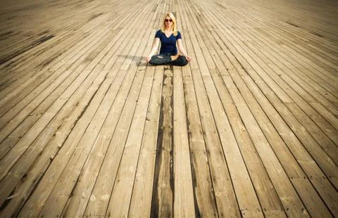 Lotus position. Stock Photos