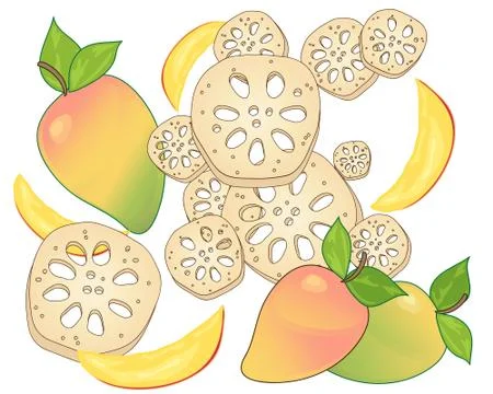 Lotus root design Illustrazione stock