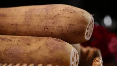Lotus root, lotus vegetable, autumn lotus root (1) Stock Footage 202260541