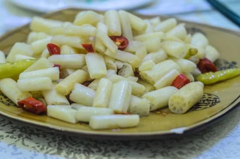 Lotus root tip Foto stock