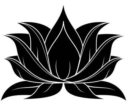 Lotus Silhouette Stock Illustration