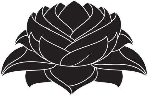 Lotus Silhouette Stock Illustration