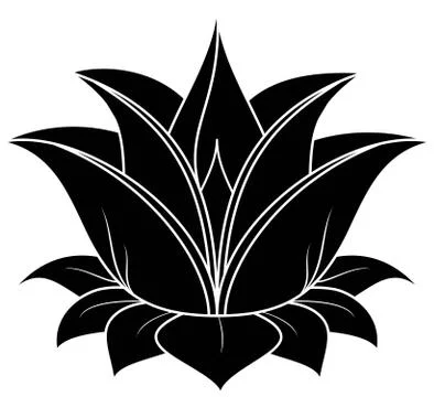 Lotus Silhouette Stock Illustration