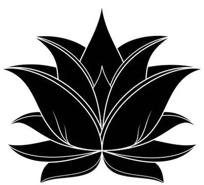 Lotus Silhouette Stock Illustration
