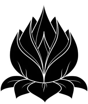 Lotus Silhouette Stock Illustration