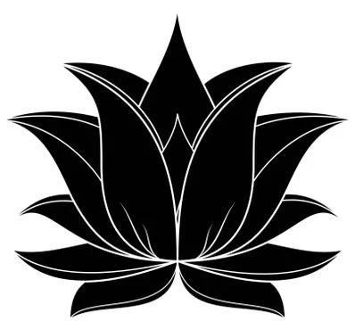 Lotus Silhouette Stock Illustration
