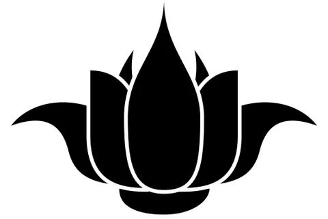 Lotus Silhouette Stock Illustration