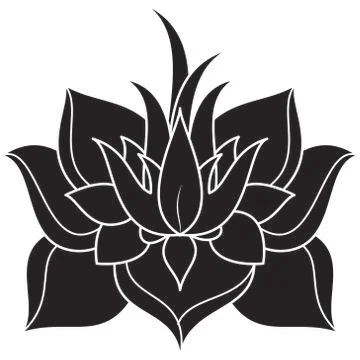 Lotus Silhouette Stock Illustration
