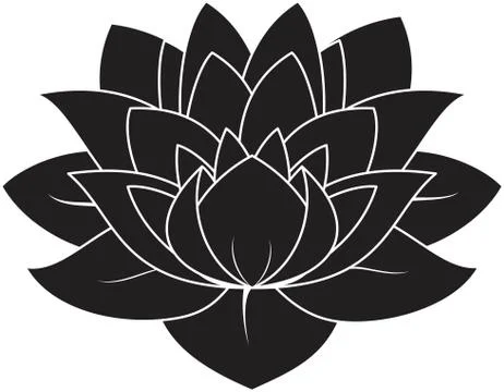 Lotus Silhouette Stock Illustration