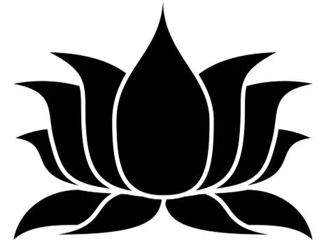 Lotus Silhouette Stock Illustration