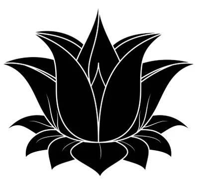 Lotus Silhouette Stock Illustration