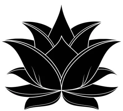 Lotus Silhouette Stock Illustration