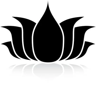 Lotus Silhouette Stock Illustration