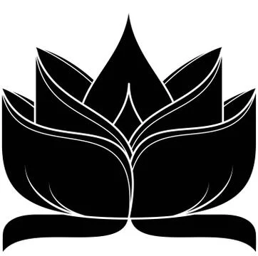 Lotus Silhouette Stock Illustration