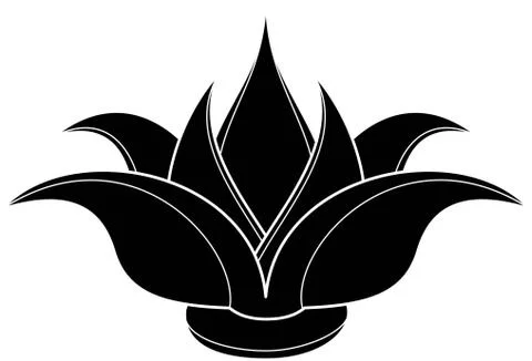 Lotus Silhouette Stock Illustration