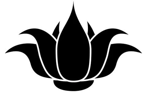 Lotus Silhouette Stock Illustration