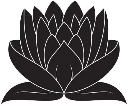 Lotus Silhouette Stock Illustration