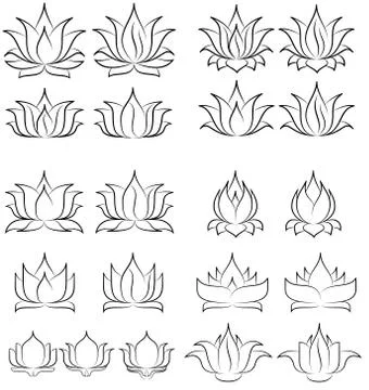 Lotus Silhouette Stock Illustration