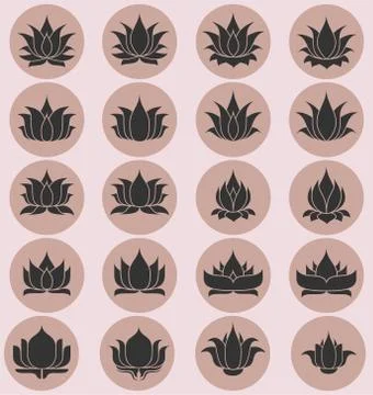 Lotus Silhouette Stock Illustration